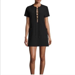 LIKE NEW Kendall + Kylie Black lace up mini dress